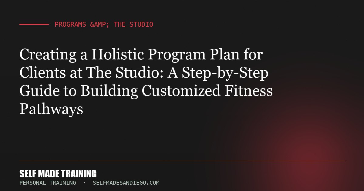 Creating a Holistic Program Plan for Clients at The Studio: A Step-by-Step Guide to Building Customized Fitness Pathways