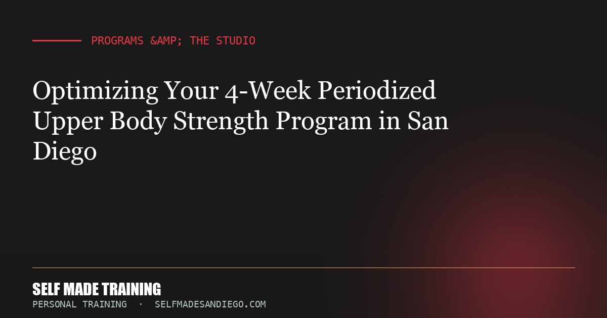 Optimizing Your 4-Week Periodized Upper Body Strength Program in San Diego