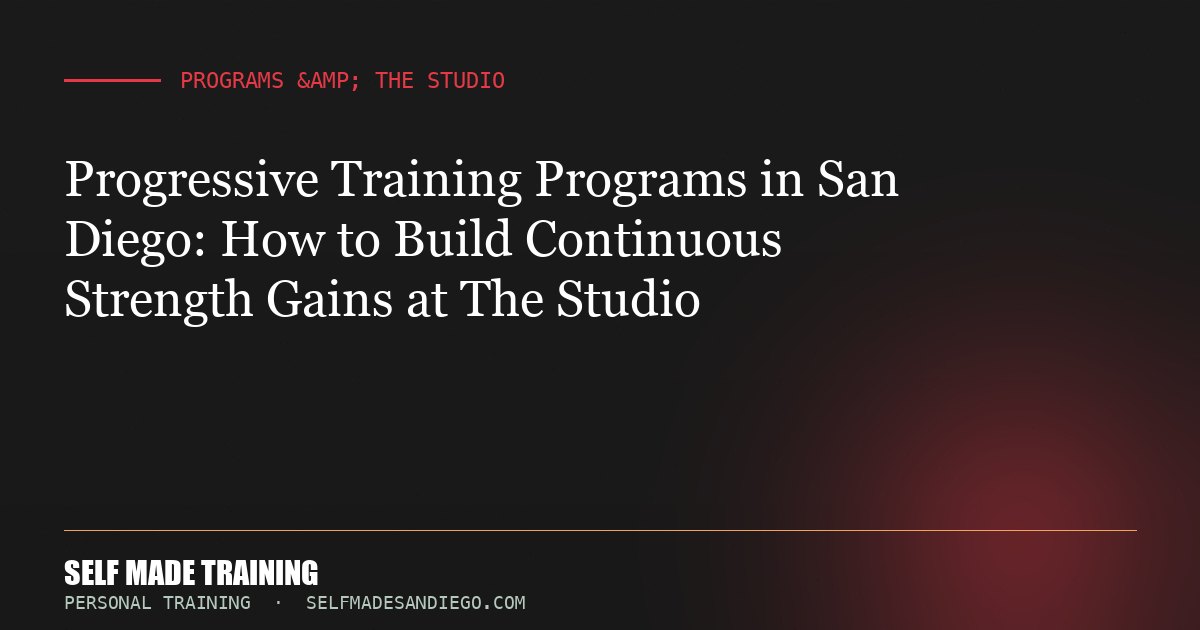 Progressive Training Programs in San Diego: How to Build Continuous Strength Gains at The Studio