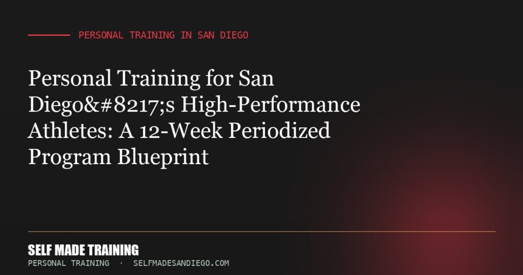 Personal Training for San Diego’s High-Performance Athletes: A 12-Week Periodized Program Blueprint