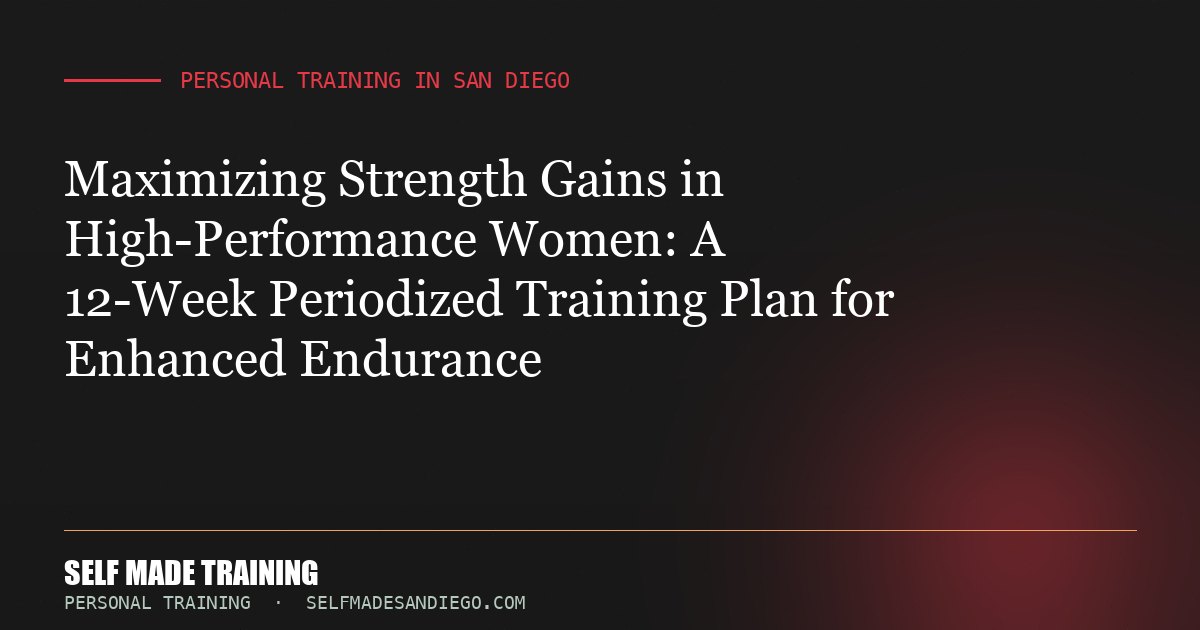 Maximizing Strength Gains in High-Performance Women: A 12-Week Periodized Training Plan for Enhanced Endurance