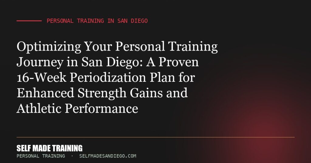 Optimizing Your Personal Training Journey in San Diego: A Proven 16-Week Periodization Plan for Enhanced Strength Gains an...