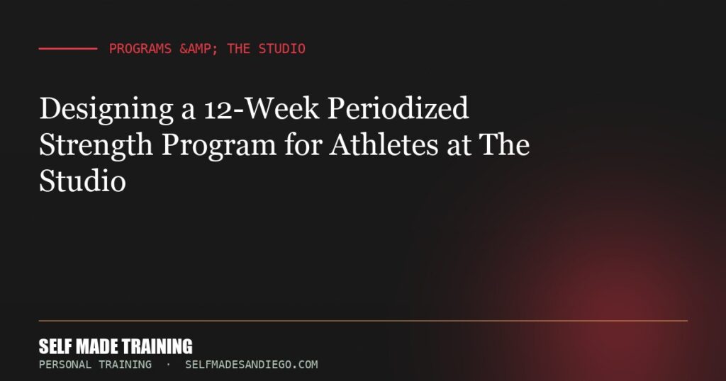 Designing a 12-Week Periodized Strength Program for Athletes at The Studio