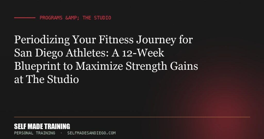 Periodizing Your Fitness Journey for San Diego Athletes: A 12-Week Blueprint to Maximize Strength Gains at The Studio