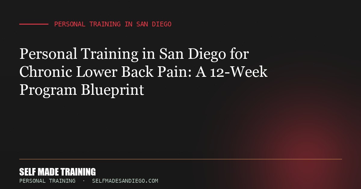 Personal Training in San Diego for Chronic Lower Back Pain: A 12-Week Program Blueprint