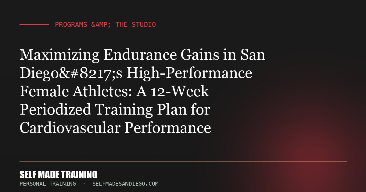Maximizing Endurance Gains in San Diego’s High-Performance Female Athletes: A 12-Week Periodized Training Plan for C...